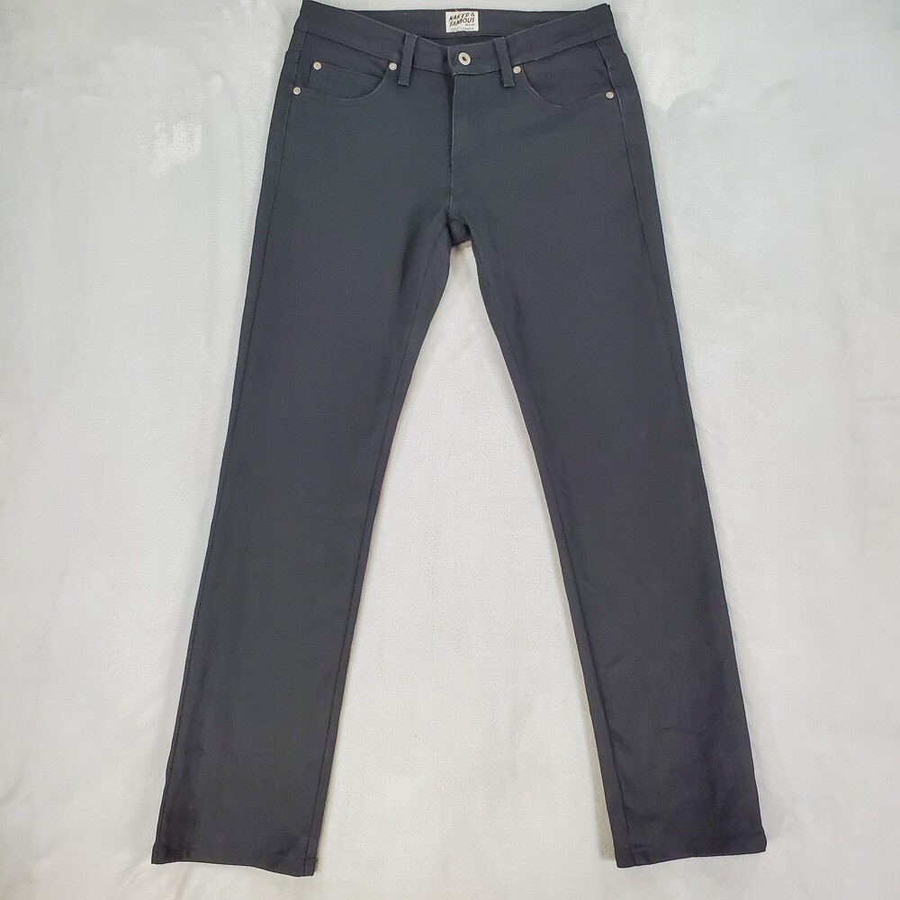 Naked & Famous Jeans SkinnyGuy 32x31 Black Power Stretch Waxed Japanese Denim